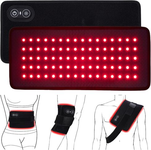 Red Light Therapy Belt Infrared Light Therapy Pad with Portable Battery, 660nm 850nm Full Body Red Light Mat Therapy for Back Knee Feet Shoulder Neck Waist Hands Legs Hips in Saudi Arabia