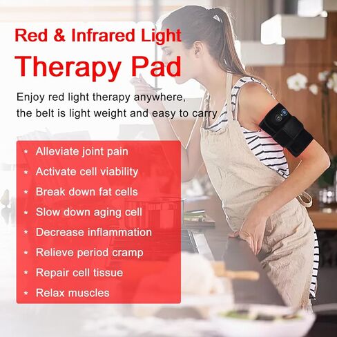 Red Light Therapy Belt Infrared Light Therapy Pad with Portable Battery, 660nm 850nm Full Body Red Light Mat Therapy for Back Knee Feet Shoulder Neck Waist Hands Legs Hips in Saudi Arabia