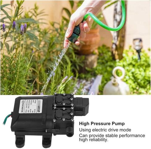 DC 12V 120W High Pressure Self-Priming Diaphragm Water Pump 8L Large Water Pump with Automatic Pressure Switch for Lawn in Saudi Arabia