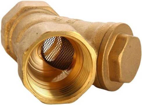 1PCS 1/2" 3/4" 1" BSPP Internal Thread Y-Shaped Thickened Brass Filter Valve Connector for Booster Pump Heating Pipe(3/4",NO Switch) in Kuwait