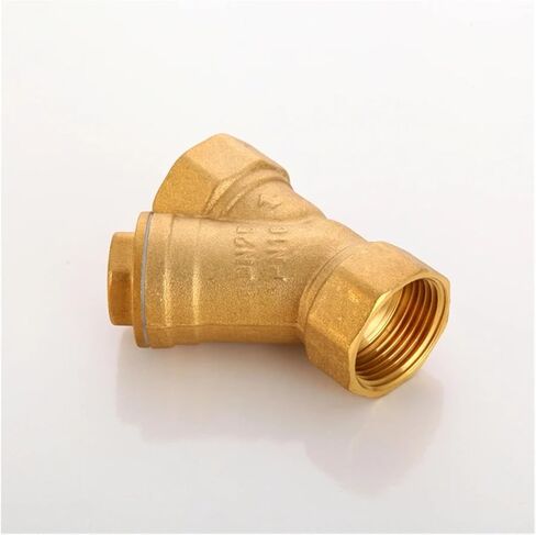 1PCS 1/2" 3/4" 1" BSPP Internal Thread Y-Shaped Thickened Brass Filter Valve Connector for Booster Pump Heating Pipe(3/4",NO Switch) in Kuwait