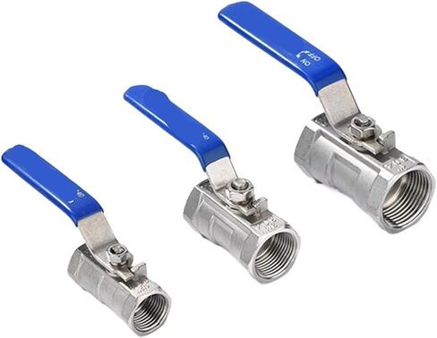1 Piece Female Thread Ball Valve Stainless Steel Coupling Adapter SS304 1/4" 3/8" 1/2" 3/4" 1" 1-1/4" 1-1/2 Full bore Ball Valve(1/4") in Kuwait