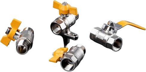 1PCS Copper Electroplating Thickened 3/4" External Thread x External Thread DN20 Internal Thread x External Thread Gas Valve Angle Valve Ball Valve(1P) in Kuwait