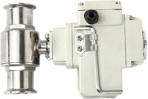 1PCS 32mm 2-Way high Platform Ball Valve Stainless Steel Q911F-16P Three-clamp Ferrule Ball Valve(12VDC) in Kuwait