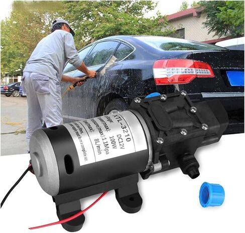 DC 12V 100W 160Psi 8L/Min Diaphragm Water Pump High Pressure Car Washing Spray Self Priming Water Pump in Saudi Arabia