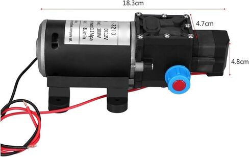 DC 12V 100W 160Psi 8L/Min Diaphragm Water Pump High Pressure Car Washing Spray Self Priming Water Pump in Saudi Arabia