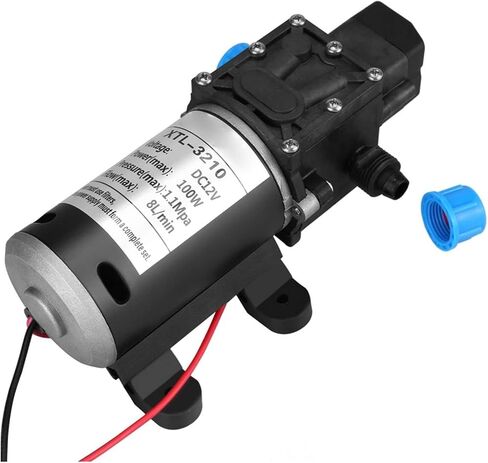 DC 12V 100W 160Psi 8L/Min Diaphragm Water Pump High Pressure Car Washing Spray Self Priming Water Pump in Saudi Arabia