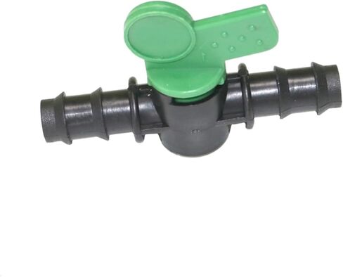 5 Pcs Valve with Double Barb Irrigation Water Flow Control Hose Connection Size 13mm Used to Homebrew Drip Irrigation System in Kuwait