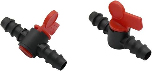 5 Pcs Valve with Double Barb Irrigation Water Flow Control Hose Connection Size 13mm Used to Homebrew Drip Irrigation System in Kuwait