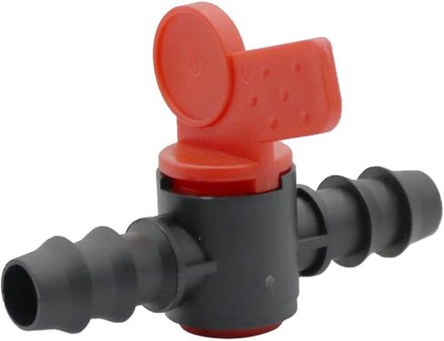 5 Pcs Valve with Double Barb Irrigation Water Flow Control Hose Connection Size 13mm Used to Homebrew Drip Irrigation System in Kuwait