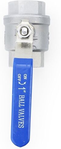 2PCS 1/2" 1-1/2" Female Thread 304 Stainless Steel Two Piece 2P Ball Valve for Water Oil Gas(1") in Kuwait