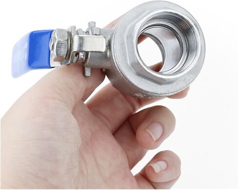 2PCS 1/2" 1-1/2" Female Thread 304 Stainless Steel Two Piece 2P Ball Valve for Water Oil Gas(1") in Kuwait