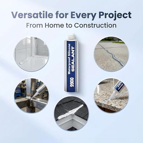 Waterproof Structural Adhesive Sealant - 9900 Super Bonding Glue, UV-Resistant Strong Sealing Compound for Roof, Bathroom, Tile, Multi-Surfaces (Clear) in Saudi Arabia