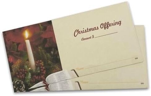 Premium Christmas Offering Envelopes for Church (100) in Saudi Arabia