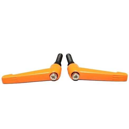Clamping Lever Handle, 1Pcs Adjustable Locking Handle with Male Thread, M4-M16 External Thread Knob for Machinery(CLDM-Orange,M6-60mm) in Saudi Arabia