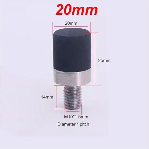 Polyurethane Coated Stop Bolt - External Thread Buffer Stopper with Anti-Collision Design(2pcs C-USLM20) in Saudi Arabia