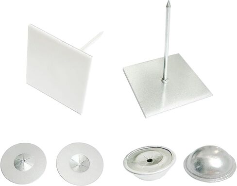 330 PCS / 110Set Self Stick Insulation Pins 2-1/2inch, 1.5 Inch Self Locking Washers Round 7/8 Inch Aluminum Insulation Hangers Cap Washers for Foam Board Wall Floor Ceiling in Kuwait