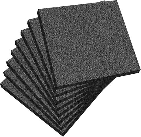 Frienda 8 Pcs Polyethylene Foam Sheet, 12 x 12 x 0.5 Inch Cuttable Packing Foam Pad Cushioning for Tool Box, Cases Craft Shipping Moving and Storage (Black) in Saudi Arabia
