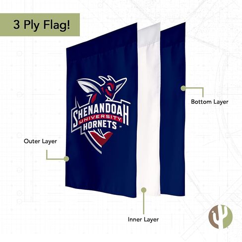 Desert Cactus Shenandoah University SU Garden Flag – 19 x 12 inch Shenandoah Hornets Banner, For Outdoor Display and Events (Design 1) in Saudi Arabia