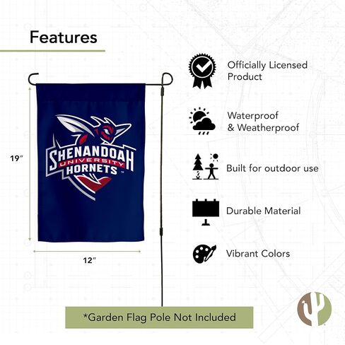 Desert Cactus Shenandoah University SU Garden Flag – 19 x 12 inch Shenandoah Hornets Banner, For Outdoor Display and Events (Design 1) in Saudi Arabia