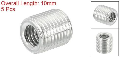 #US 5pcs Thread Reducing Nut M10 Male M6 Female Adapter 10mm Long Sleeve Reducer in Saudi Arabia