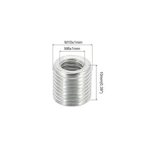 #US 5pcs Thread Reducing Nut M10 Male M6 Female Adapter 10mm Long Sleeve Reducer in Saudi Arabia