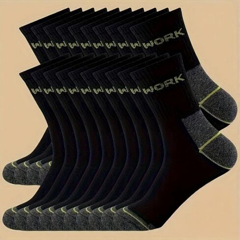 20 Pairs Bulk Thermal Winter Socks for Men, Warm Heavy Duty Cold Resistant Thick Boot Sock in Saudi Arabia