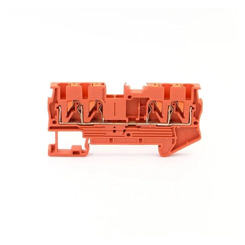 10 Pieces Terminal Block PT2.5-4-core DIN Rail Wire Spring Connection Push-in Wire Connector(Blue) in Saudi Arabia