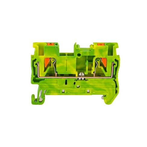 10pcs DIN Rail Ground Terminal Block PT-2.5PE Spring Connection Feed-Through Push-in PT2.5-PE Conductor in Saudi Arabia