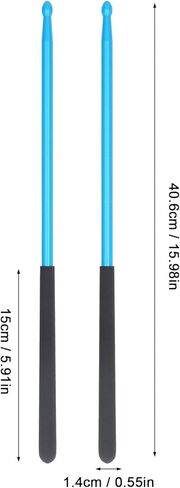 5A Drum Stick, 1 Pair Professional Non Slip Handle Aluminium Alloy Drumsticks for Adults Musical Instrument, Live Performance Drum Kit Practice Accessories (Blue) in Saudi Arabia