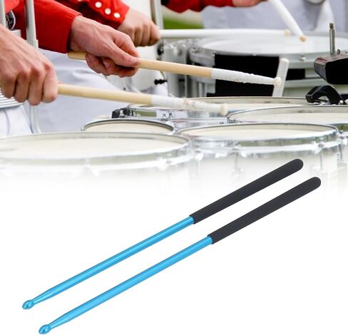 5A Drum Stick, 1 Pair Professional Non Slip Handle Aluminium Alloy Drumsticks for Adults Musical Instrument, Live Performance Drum Kit Practice Accessories (Blue) in Saudi Arabia