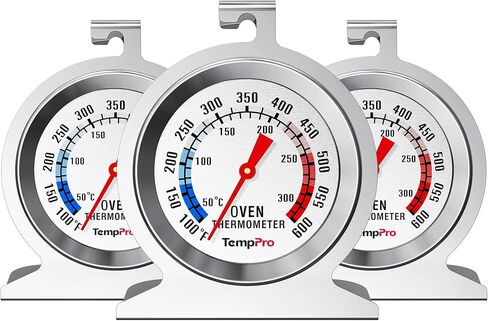 مقياس حرارة الفرن من فرن Thermopro ثنائي الحزمة لفرن الغاز ، 50-300 درجة مئوية/100-600 درجة فهرنهايت مقياس درجة حرارة المدخن مع 431 من الفولاذ المقاوم للصدأ ، فحوص التناظرية القراءة الحرارة الحرارية in Kuwait