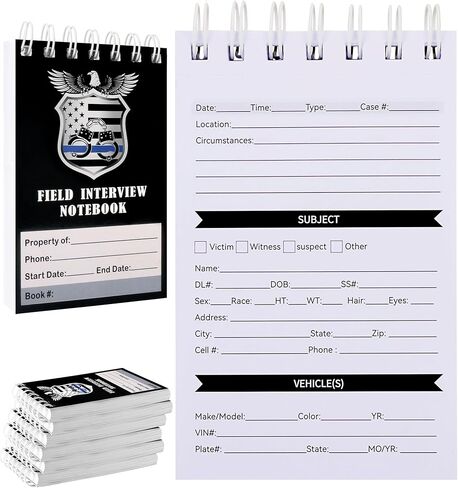 Police Field Interview Notebook,Law Enforcement Incident Report Notepads,Security & Police Gear, EDC Officer Notebook, Cop Gifts,Spiral Notebook,3Pcs (3Pcs Police) in Saudi Arabia