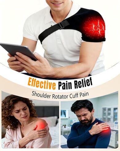 غلاف وسادة تدفئة الكتف الكهربائية| 3 إعدادات للحرارة قابلة للتعديل، لفافة كتف ساخنة لتخفيف الآلام | وسادة علاج ساخنة لاسلكية تعمل بمنفذ USB للأساور الدوارة، للرجال والنساء (لا يوجد بنك طاقة) in Kuwait