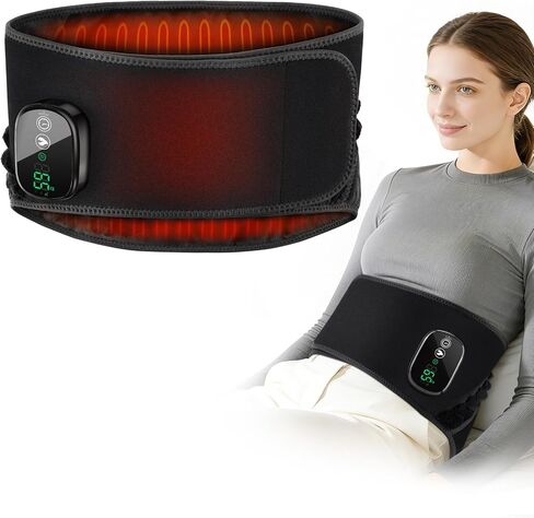 Cordless Heating Pad for Back, Back Heating Pad Rechargeable Heated Waist Belt Wrap with Built-in Warming Layer 5 Heat Options & 3 Auto Timer in Saudi Arabia