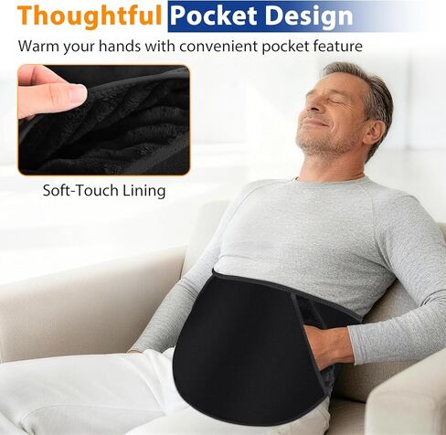 Cordless Heating Pad for Back, Back Heating Pad Rechargeable Heated Waist Belt Wrap with Built-in Warming Layer 5 Heat Options & 3 Auto Timer in Saudi Arabia