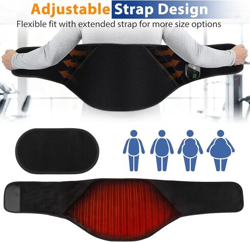 Cordless Heating Pad for Back, Back Heating Pad Rechargeable Heated Waist Belt Wrap with Built-in Warming Layer 5 Heat Options & 3 Auto Timer in Saudi Arabia