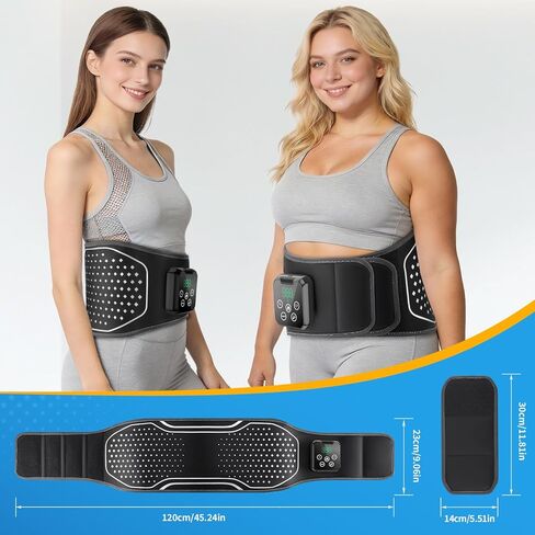 وسادة تدفئة الظهر مع جهاز تدليك - حزام تدليك الظهر المُسخن مع وسادات ضغط الهواء، وسادة تدفئة للظهر مع بطارية 4000 مللي أمبير في الساعة - هدايا للنساء والرجال والعائلة in Kuwait