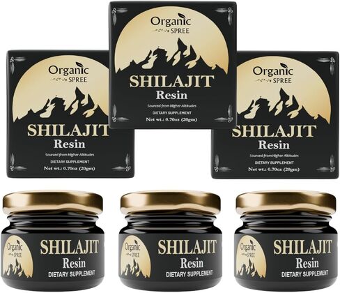 راتنج شيلاجيت النقي من الهيمالايا 20 جم (0.70 أونصة) راتنج الهيمالايا النقي مع أكثر من 85 من المعادن النزرة، 75%+ حمض الفولفيك، يدعم الطاقة والتعافي ووظيفة المناعة والصحة العامة in Kuwait