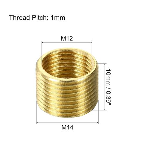 #US 3pack Thread Reducing Nut M14 Male to M12 Female Adapter 10mm Sleeve Reducer in Saudi Arabia