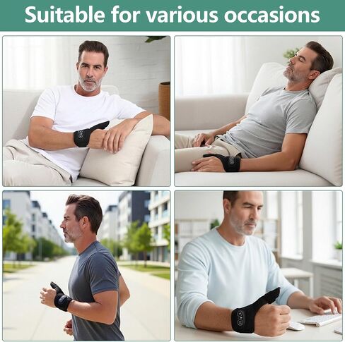 Cordless Wrist Heating Pad Massager, Heated Wrist Wrap, 3 Vibration and Heat Settings, Heated Hand Wrap for Arthritis, Carpal Tunnel Relief in Saudi Arabia