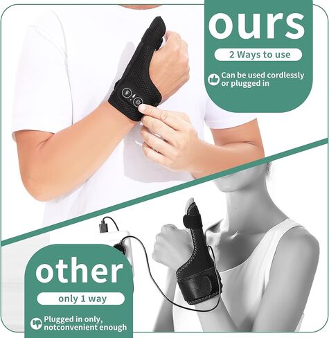 Cordless Wrist Heating Pad Massager, Heated Wrist Wrap, 3 Vibration and Heat Settings, Heated Hand Wrap for Arthritis, Carpal Tunnel Relief in Saudi Arabia
