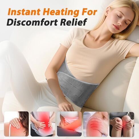 وسادة تسخين لتخفيف آلام أسفل الظهر، وسادة لف التدفئة لتشنجات الدورة الشهرية، حزام خصر قابل للغسل في الغسالة مع 9 مستويات للحرارة و4 إعدادات للوقت in Kuwait