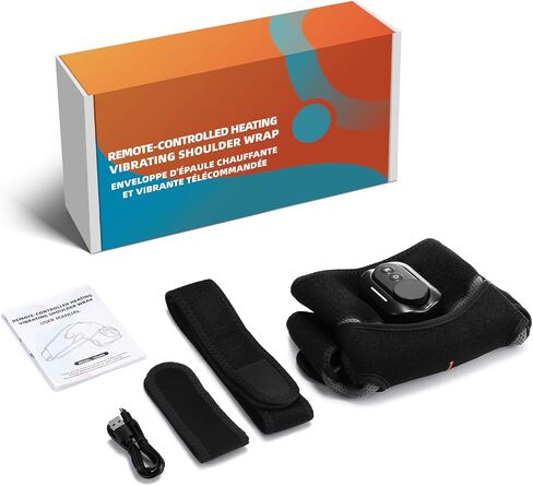 Shoulder Heating Pad with Remote, Heated Shoulder Wrap with Massage, Shoulder Massager with Heat for Rotator Cuff Pain Black in Kuwait