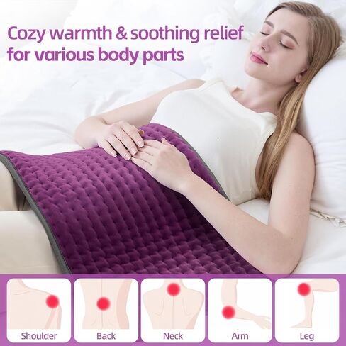 17"x33" Heating Pad XXXL for Back Pain, Extra Large Heated Pad for Neck/Shoulders/Legs/Knees/Feet/Cramps, Birthday Mothers Day Gifts for Mom Women Wife Grandma Her Sister, 6 Heat Settings, Auto-Off in Saudi Arabia