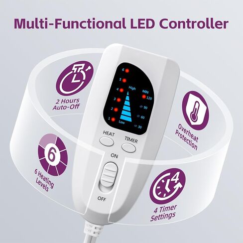 17"x33" Heating Pad XXXL for Back Pain, Extra Large Heated Pad for Neck/Shoulders/Legs/Knees/Feet/Cramps, Birthday Mothers Day Gifts for Mom Women Wife Grandma Her Sister, 6 Heat Settings, Auto-Off in Saudi Arabia