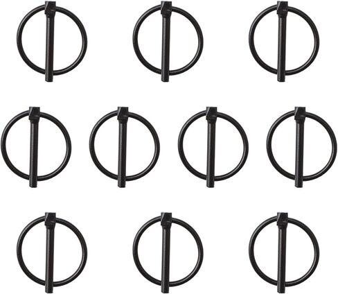 INCREWAY Lynch Pin, 10Pcs 4.5mm Carbon Steel Yoke-End Locking Pins Trailer Lock Pin Lynch Retaining Pins Locking Pin Fasteners for Track Farm Lawn, Black in Saudi Arabia