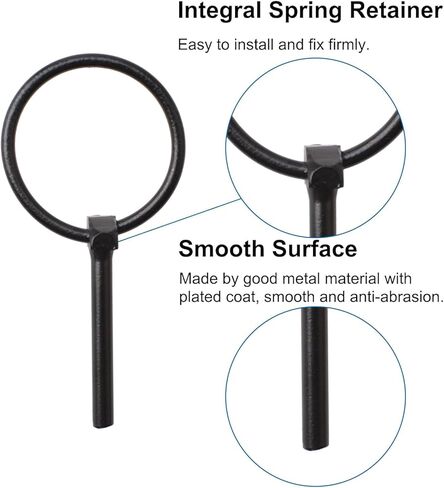 INCREWAY Lynch Pin, 10Pcs 4.5mm Carbon Steel Yoke-End Locking Pins Trailer Lock Pin Lynch Retaining Pins Locking Pin Fasteners for Track Farm Lawn, Black in Saudi Arabia