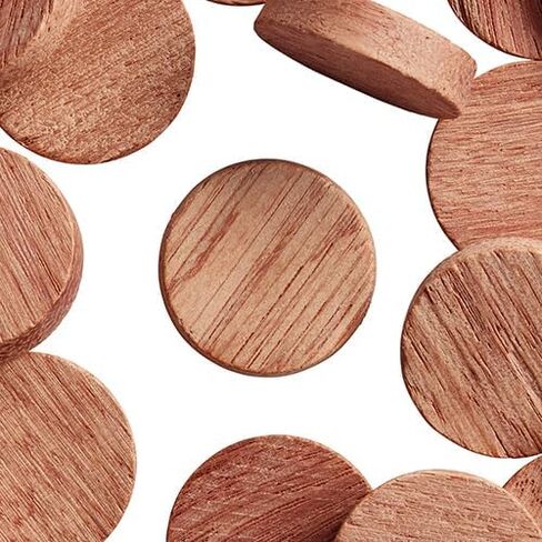 WidgetCo 1" Mahogany Wood Plugs, Face Grain, Woodworking Plugs, Can Be Sanded, Stained, or Painted (Qty 100) in Saudi Arabia