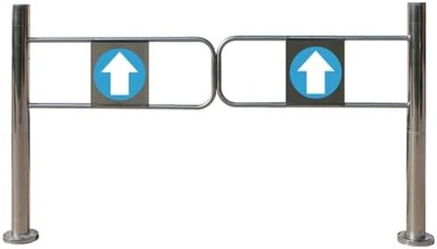 بوابة متأرجحة أوتوماتيكية لمحلات السوبر ماركت - باب وصول من الفولاذ المقاوم للصدأ باتجاه واحد بزاوية 90 درجة يفتح حاجز الأمان لمتاجر المكتبات والمستودعات (180 × 100 سم) in Kuwait